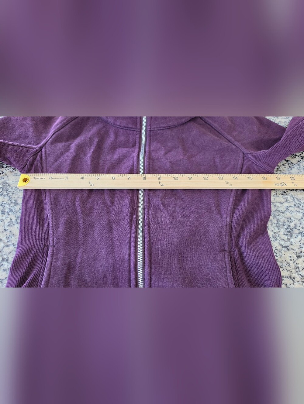 Lululemon Jacket Womens 6 Plum Zip Up Funnel Neck Thumbhole Athleisure Outdoor - Picture 12 of 14